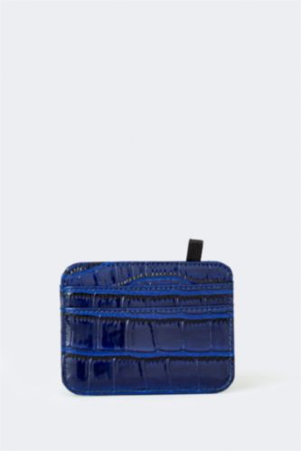 حريمي كحلي محفظة بطاقات حريمي جلد صناعي