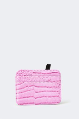 WOMAN Lilac Woman Faux Leather Card Holder