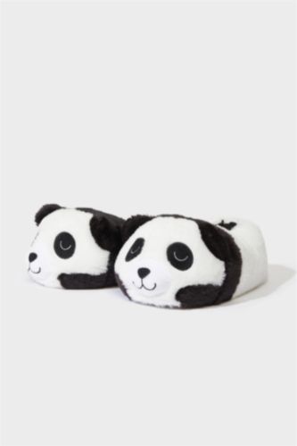 Woman Panda Themed Plush Slippers