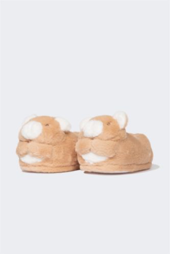 FEMME Beige Pantoufles à Semelle Plate pour Femme