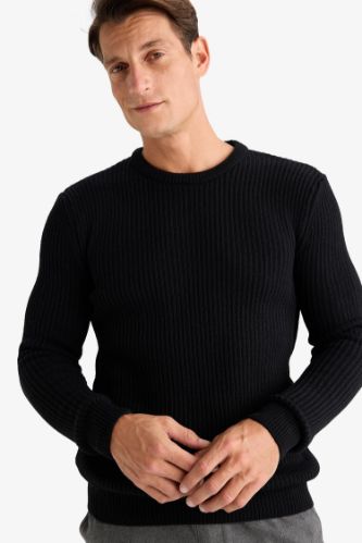 Standart Fit Bisiklet Yaka Triko Kazak