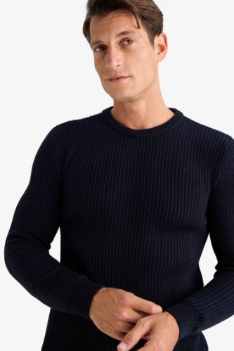 Standart Fit Bisiklet Yaka Triko Kazak