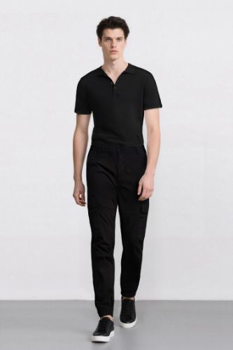 Regular Gabardin Jogger Pantolon Kargo Cepli Beli Paçası Lastikli