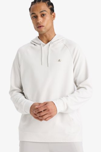 DeFactoFit Standart Fit Kapüşonlu Basic Düz Sporcu Sweatshirt