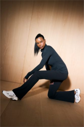 DeFactoFit flare fit спортивные брюки с высокой талией, поддержкой и стандартной длиной