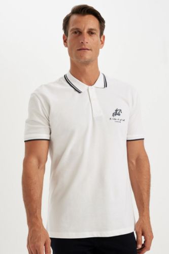 New Regular Fit Short Sleeve Pique Polo T-Shirt