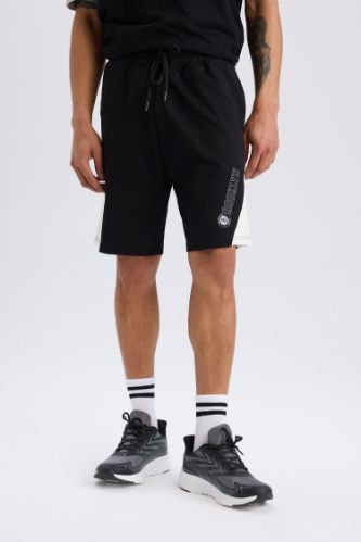 DeFactoFit NBA Brooklyn Nets Beli Bağcıklı Cepli Kısa Paça Şort