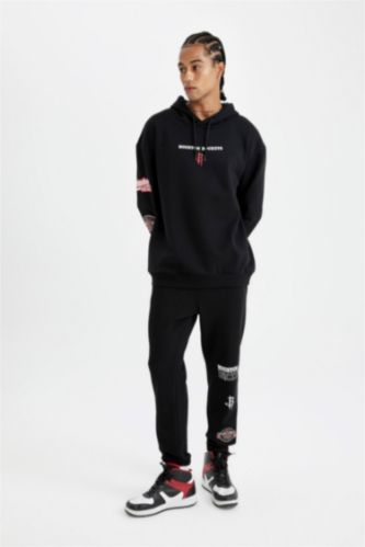 DeFactoFit NBA Houston Rockets Standard Fit Thick Sweatpants