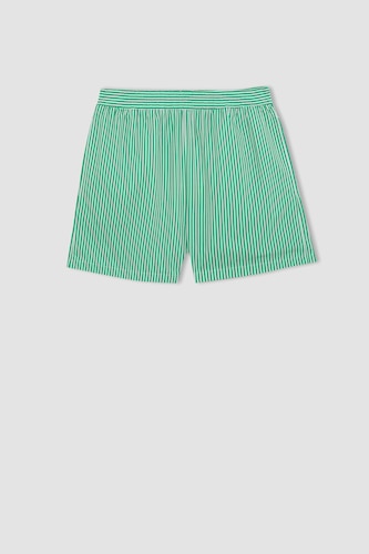 Poplin High Waist Short Leg Shorts