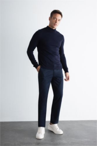 Kanvas Chino Pantolon Normal Kesim 4 Cepli Pamuklu Esnek Düz Paça