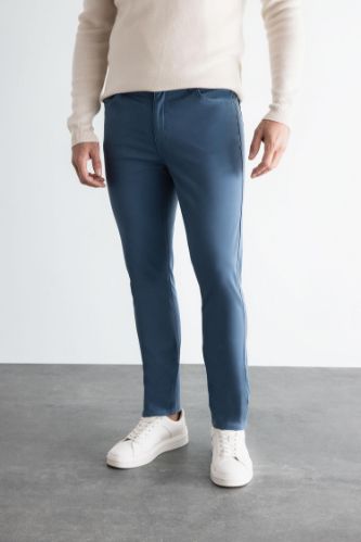 Chino Kanvas Pantolon Slim Fit Dar Kesim Pamuklu Esnek Dar Paça
