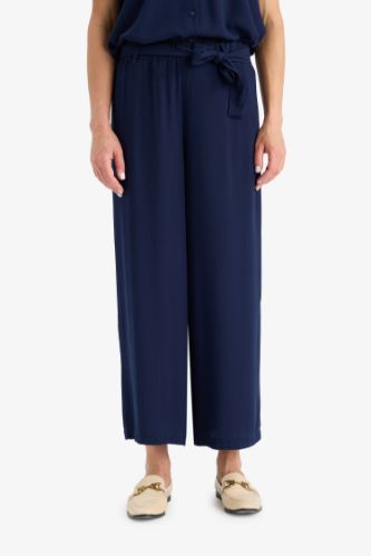 Culotte Geniş Paça Krinkıl Viskon Kapri
