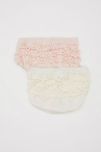 شورت بناتي ممشط قصة عادية - قطعتين