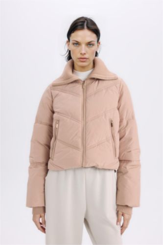 Regular Fit Su Geçirmez Mont Fermuarlı Cepli