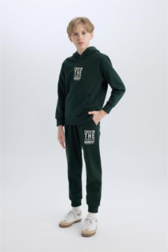 Boy Elastic Waist Leg Thick Sweatpants