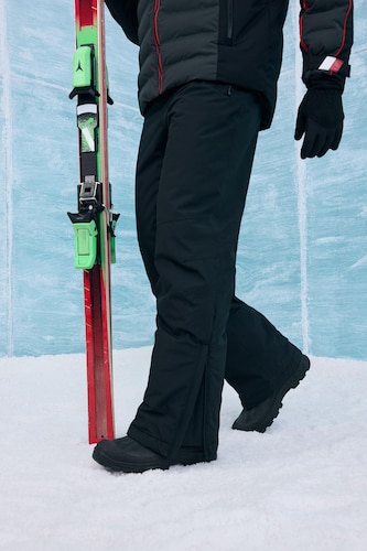 Erkek Siyah Rüzgar Geçirmez Regular Fıt Su Geçirmez Pantolon