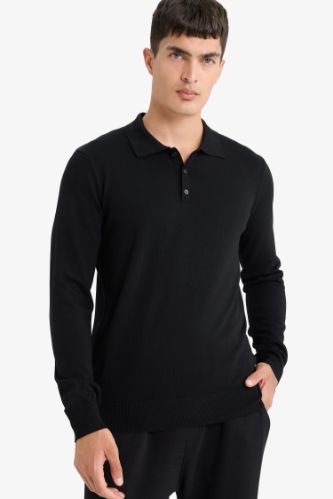 Standart Fit Polo Yaka Triko Kazak