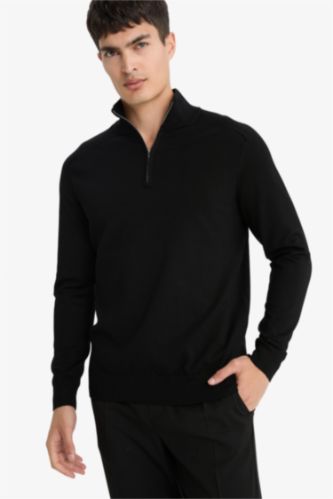 стандарт пішім жартылай найзағай трикотаж Пулловер