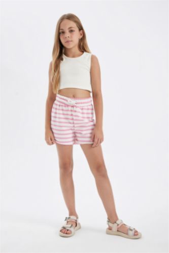 GIRLS & TEENS Pink Girl Striped Shorts