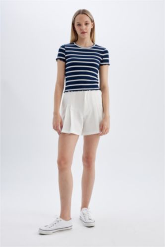 Regular Fit High Waist Shorts