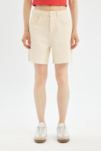 Coool Regular Fit Normal Bel Kısa Paça Gabardin Şort