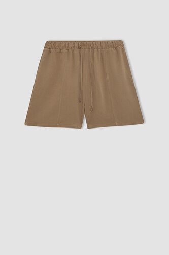 Regular Fit Normal Waist Linen Blend Shorts