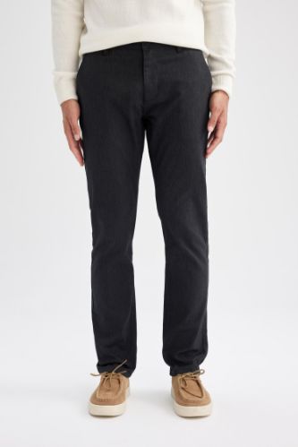 Chino Pantolon Regular Fit Normal Kesim Cepli Düz Paça