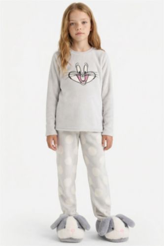 Girl Looney Tunes Regular Fit Plush 2 Piece Pajama Set