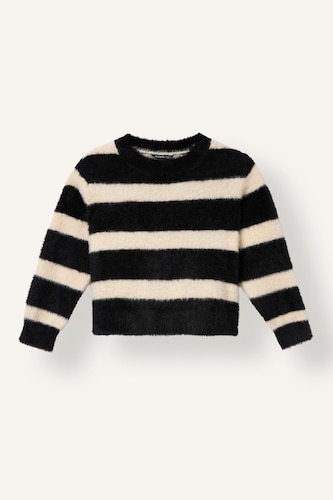 Girl Regular Fit Striped Crew Neck Pullover