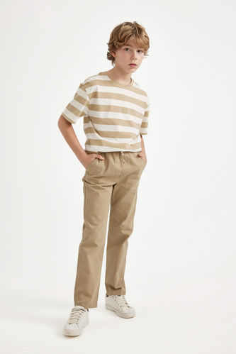 Boy Regular Fit Standard Leg Gabardine Trousers