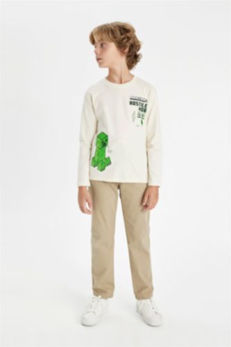 Boy Regular Fit Standard Leg Gabardine Trousers