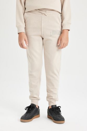 Erkek Çocuk Baskılı Beli Paçası Lastikli Cepli Jogger Okul Eşofman Altı