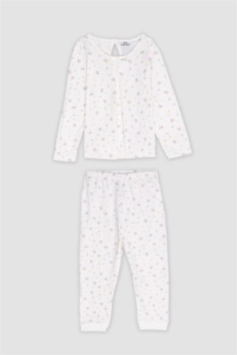 Baby Girl Floral Cotton 2 Piece Pajama Set