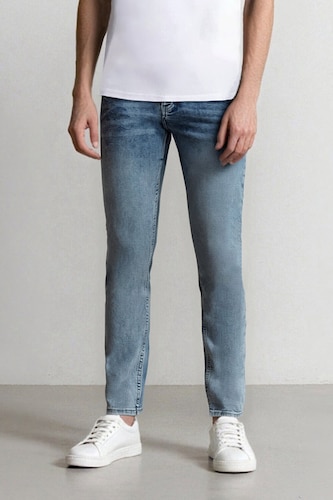 MAN Ice Blue Carlo Skinny Fit Trousers