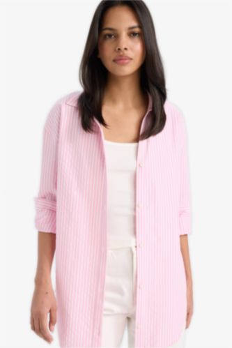 Oversize Fit Poplin Long Sleeve Shirt