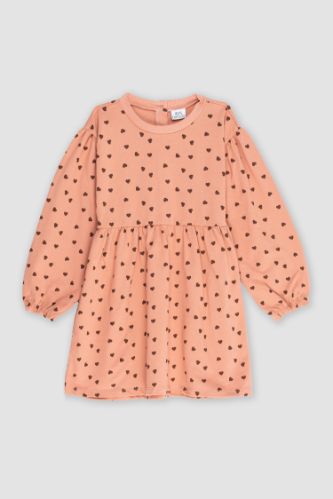 Baby Girl Polka Dot Long Sleeve Sweatshirt Fabric Dress