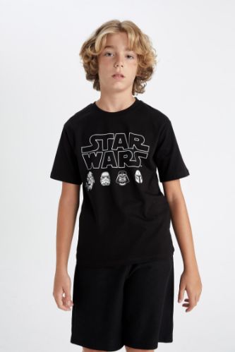 Erkek Çocuk Star Wars Bisiklet Yaka Kısa Kollu Tişört