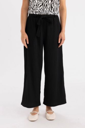Culotte Geniş Paça Bürümcük Kapri