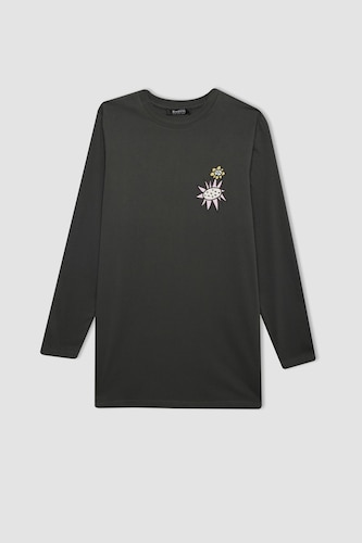 Regular Fit Cotton Long Sleeve Tunic