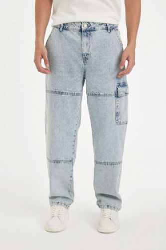 Wide Leg Fit Geniş Kalıp Normal Bel Geniş Paça Jean Pantolon