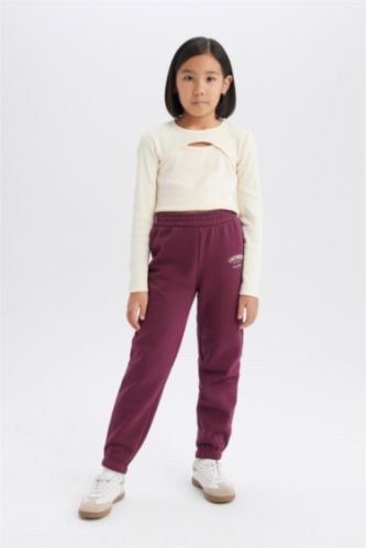 GIRLS & TEENS Bordeaux Girl Standard Fit Jogger Pants