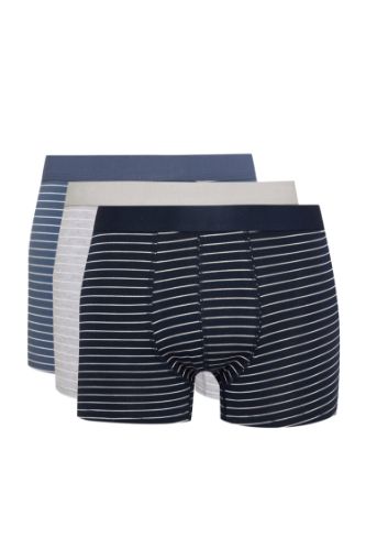 Regular Fit Çizgili 3'lü Boxer