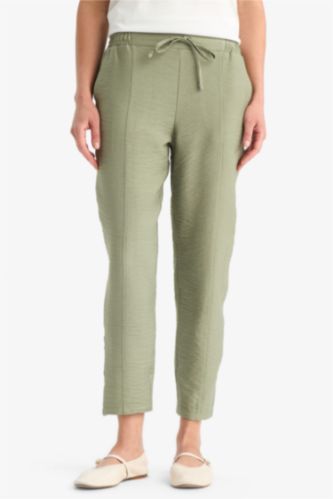 WOMAN Khaki jogger Regular Hem Trousers