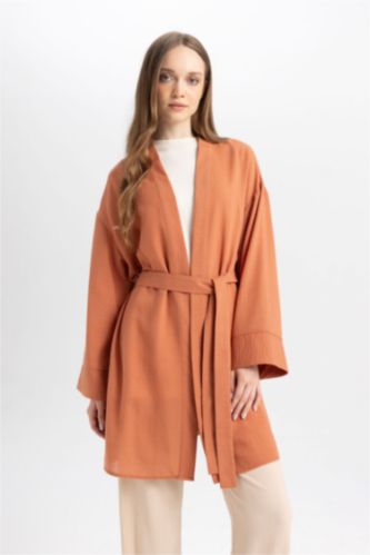 Relax Fit Crazy Collar Linen Blend Kimono