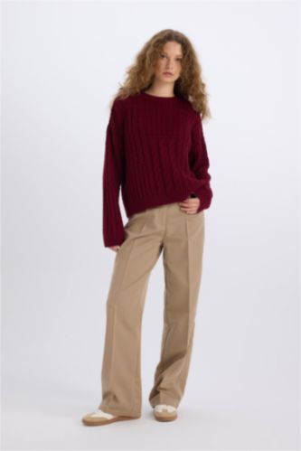 Wide Leg High Waist Standard Length Trousers