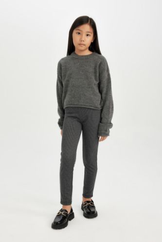 Kız Çocuk Basic Düz Standart Boy Tayt