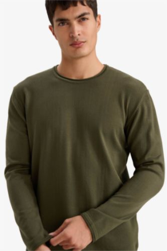 Pull en tricot à col rond Coupe décontractée