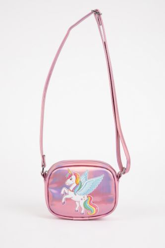 Kız Çocuk Suni Deri Unicorn Çapraz Çanta