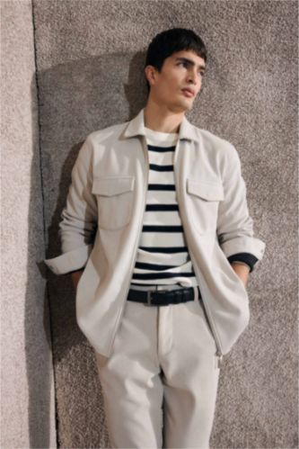 Regular Fit Long Sleeve Overshirt