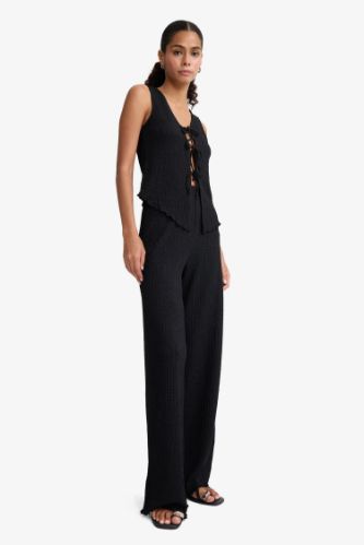 Wide Leg Geniş Bol Paça Bürümcük Pantolon